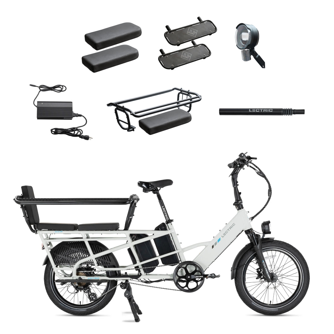 Lectric XPedition2 Stratus White Long-Range Dual-Battery - Special Offer