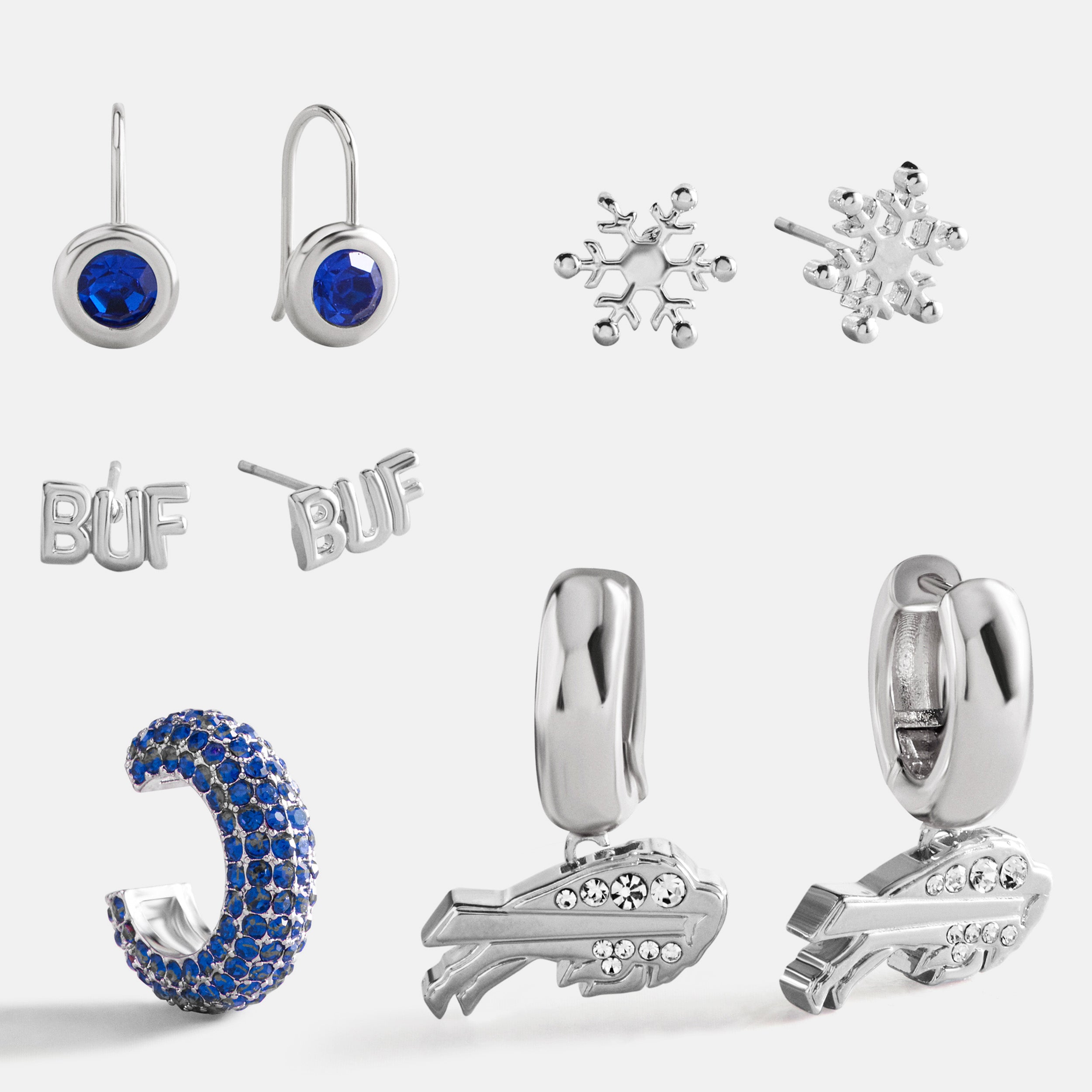 BaubleBar NFL Earring Stack Set - Buffalo Bills