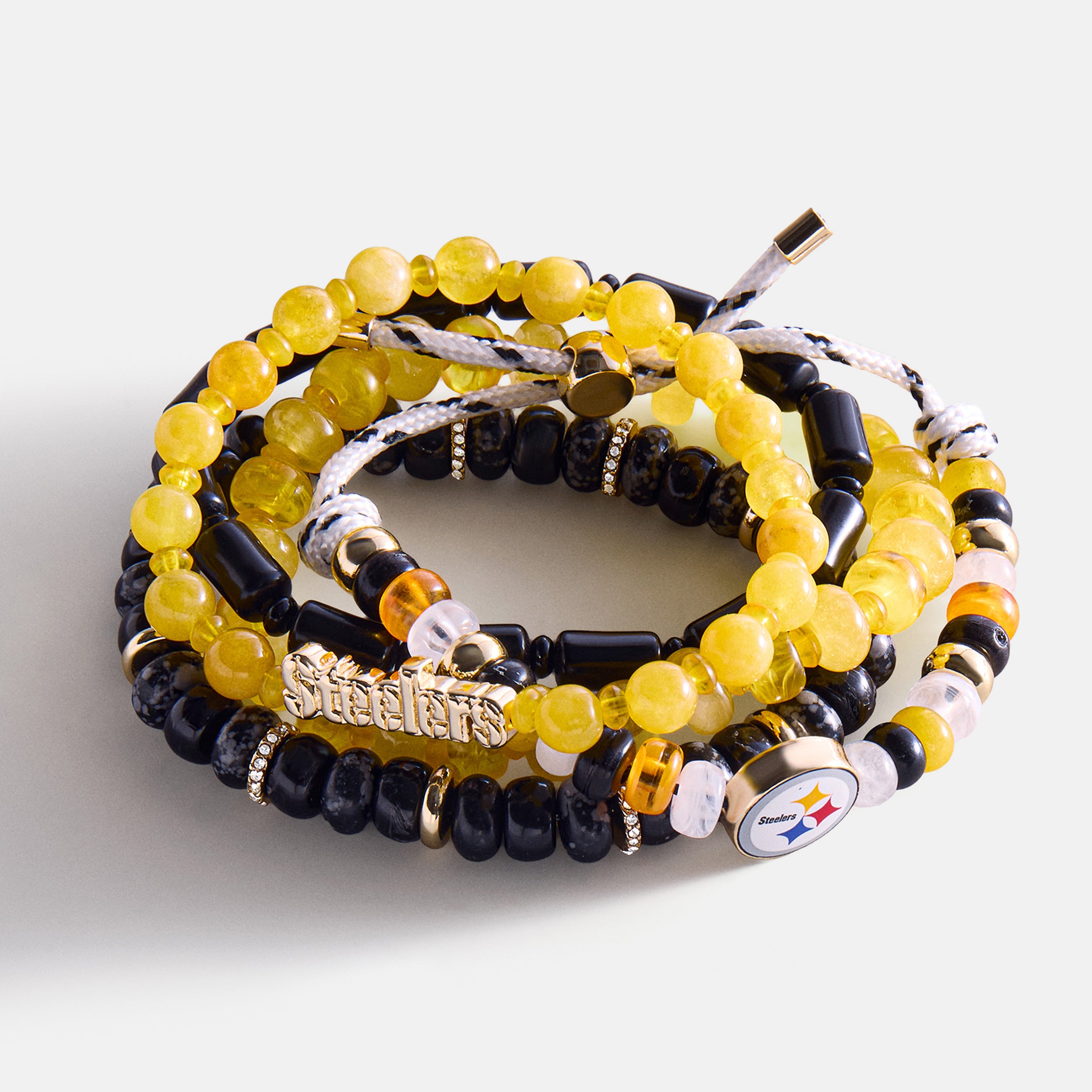 BaubleBar NFL Beaded Bracelet Set - Pittsburgh Steelers