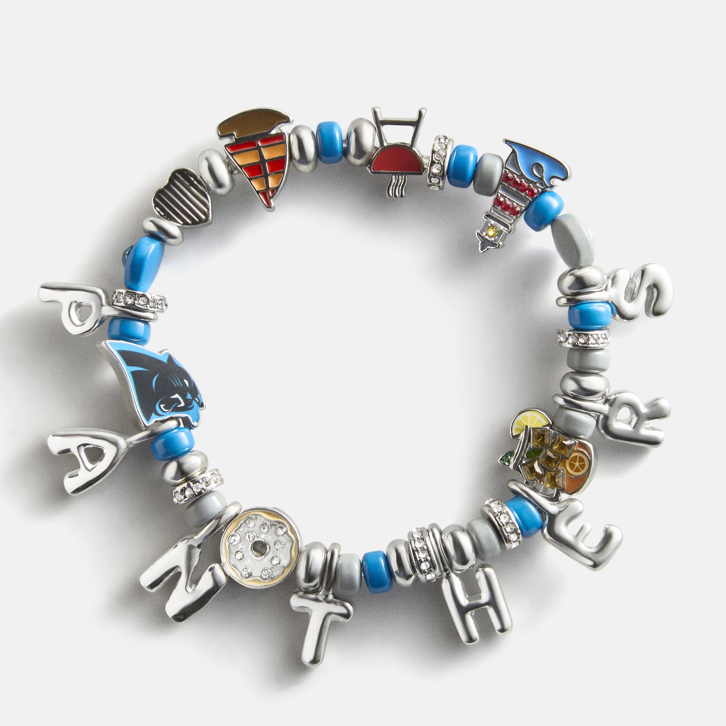 BaubleBar NFL Beaded Charm Bracelet - Carolina Panthers