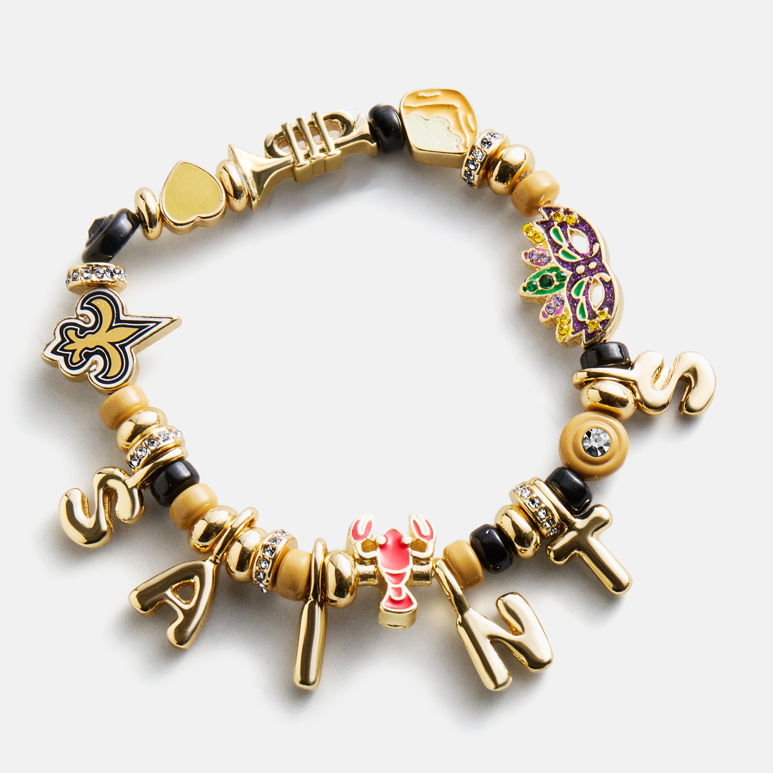 BaubleBar NFL Beaded Charm Bracelet - New Orleans Saints