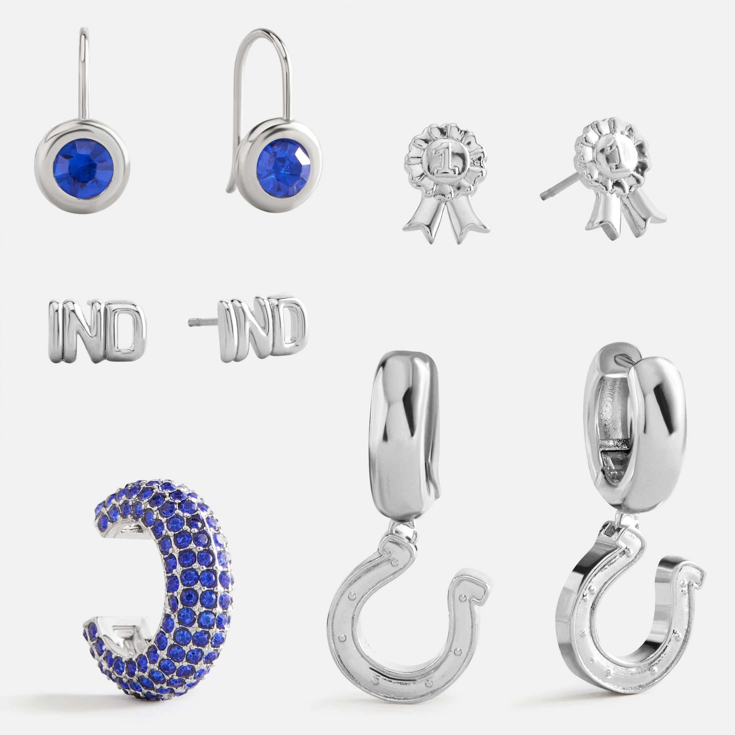 BaubleBar NFL Earring Stack Set - Indianapolis Colts