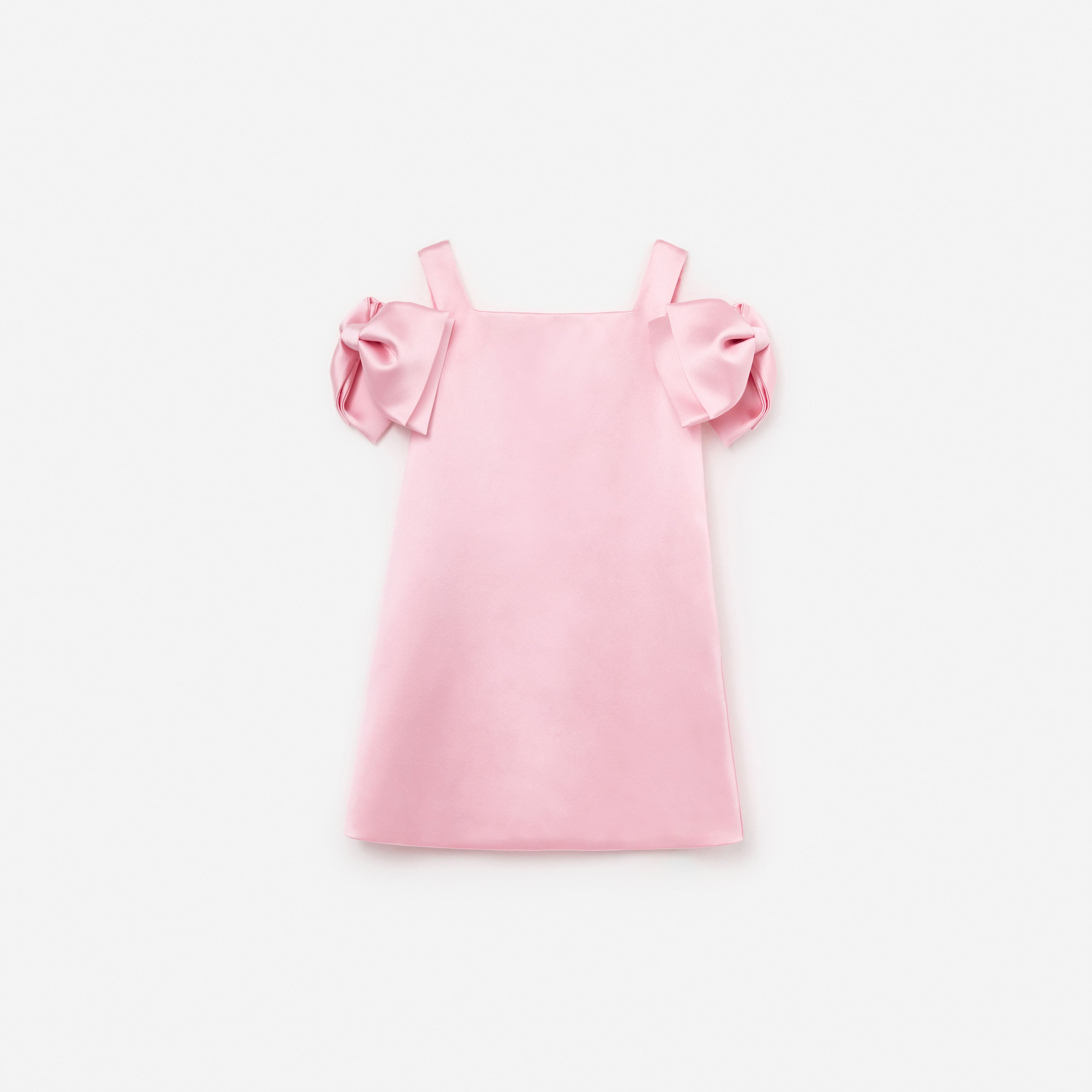 Self Portrait Pink Satin Bow Dress