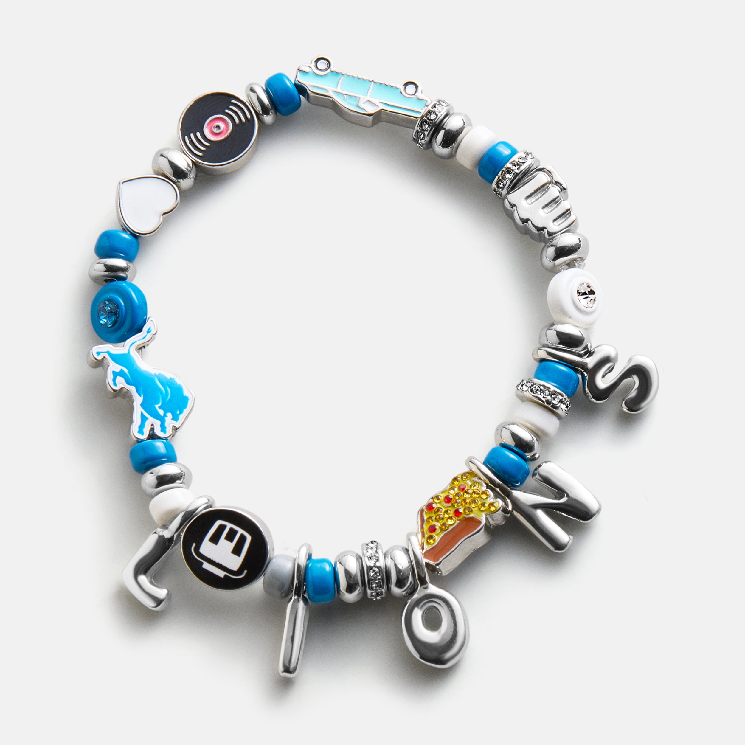 BaubleBar NFL Beaded Charm Bracelet - Detroit Lions