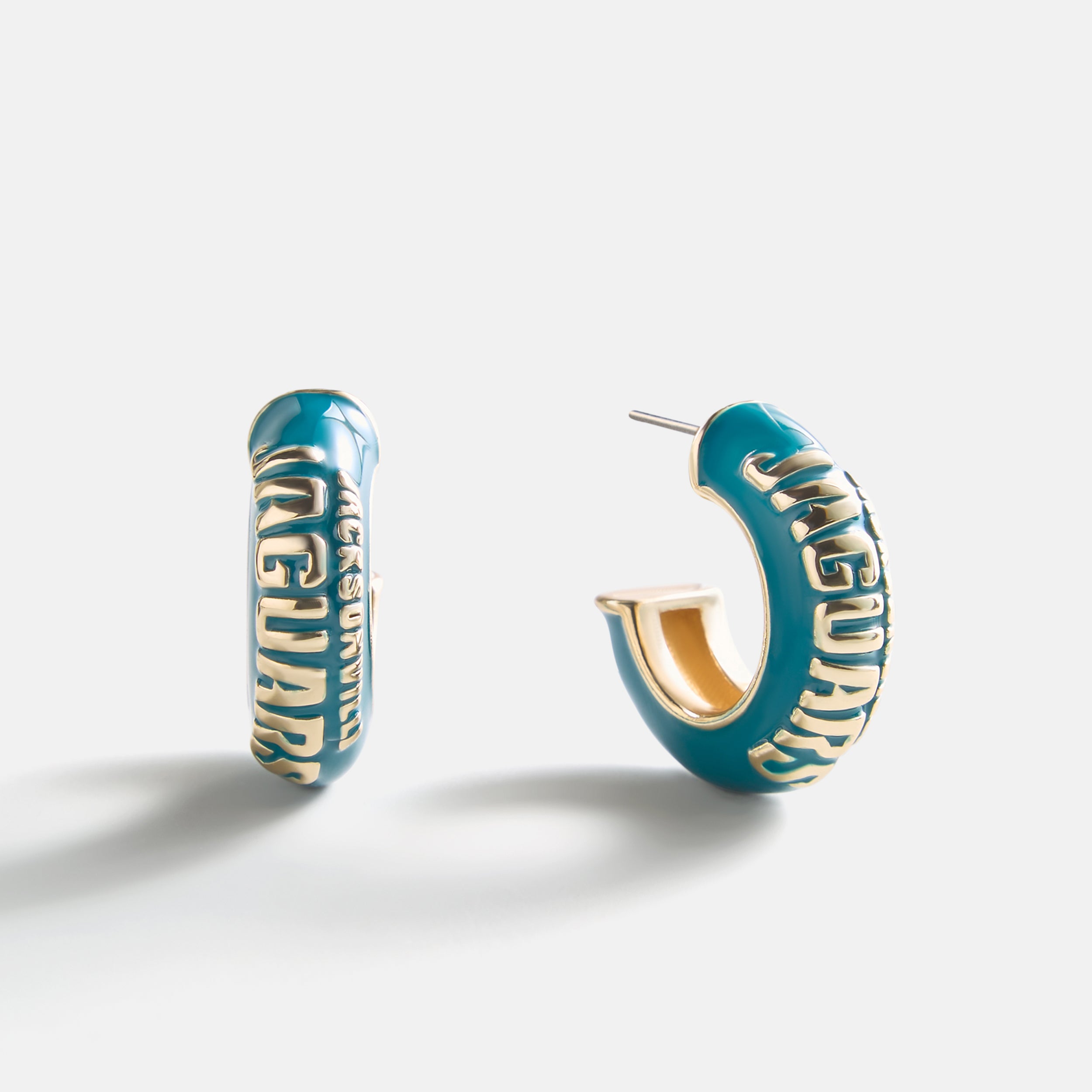 BaubleBar NFL Enamel Hoop Earrings - Jacksonville Jaguars