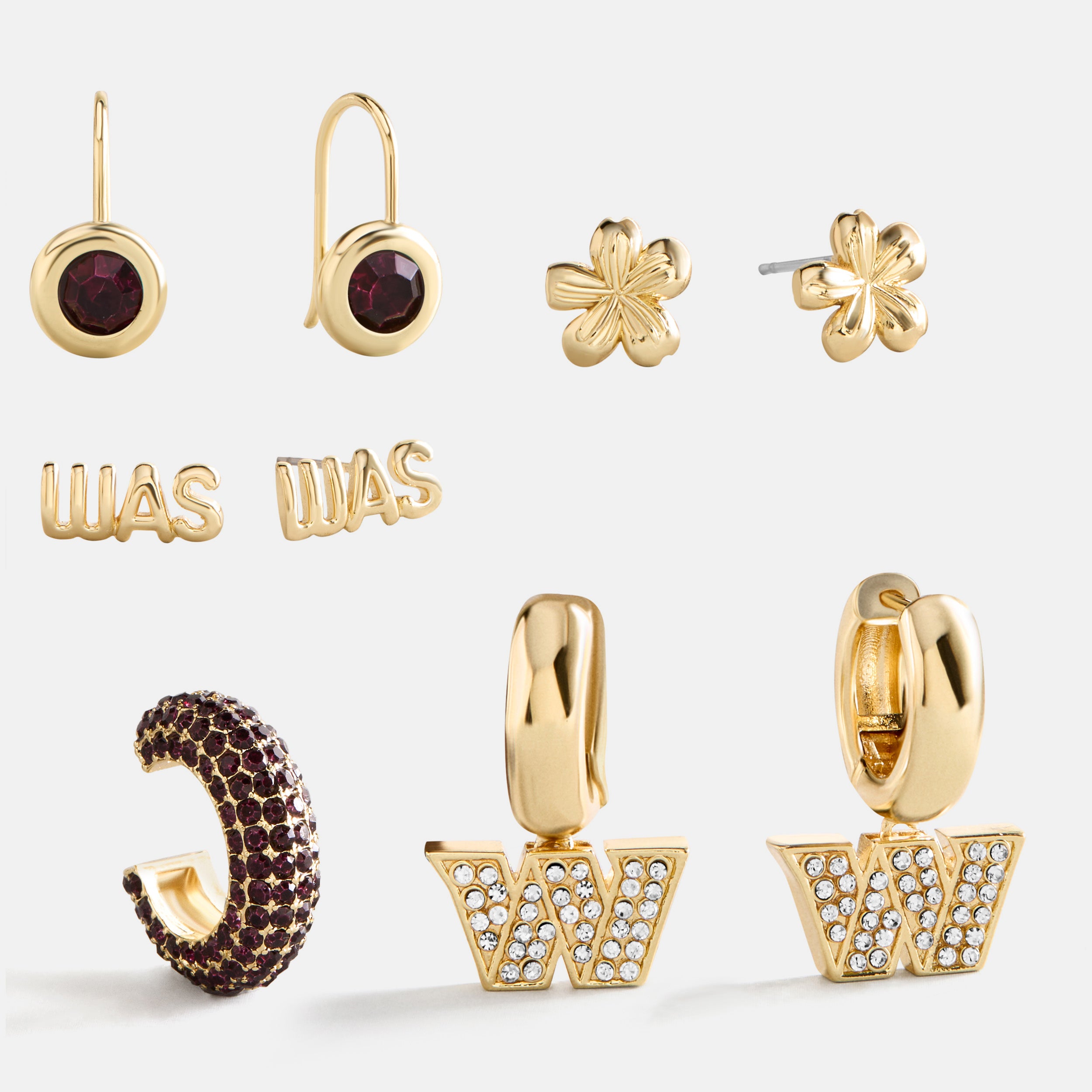 BaubleBar NFL Earring Stack Set - Washington Commanders