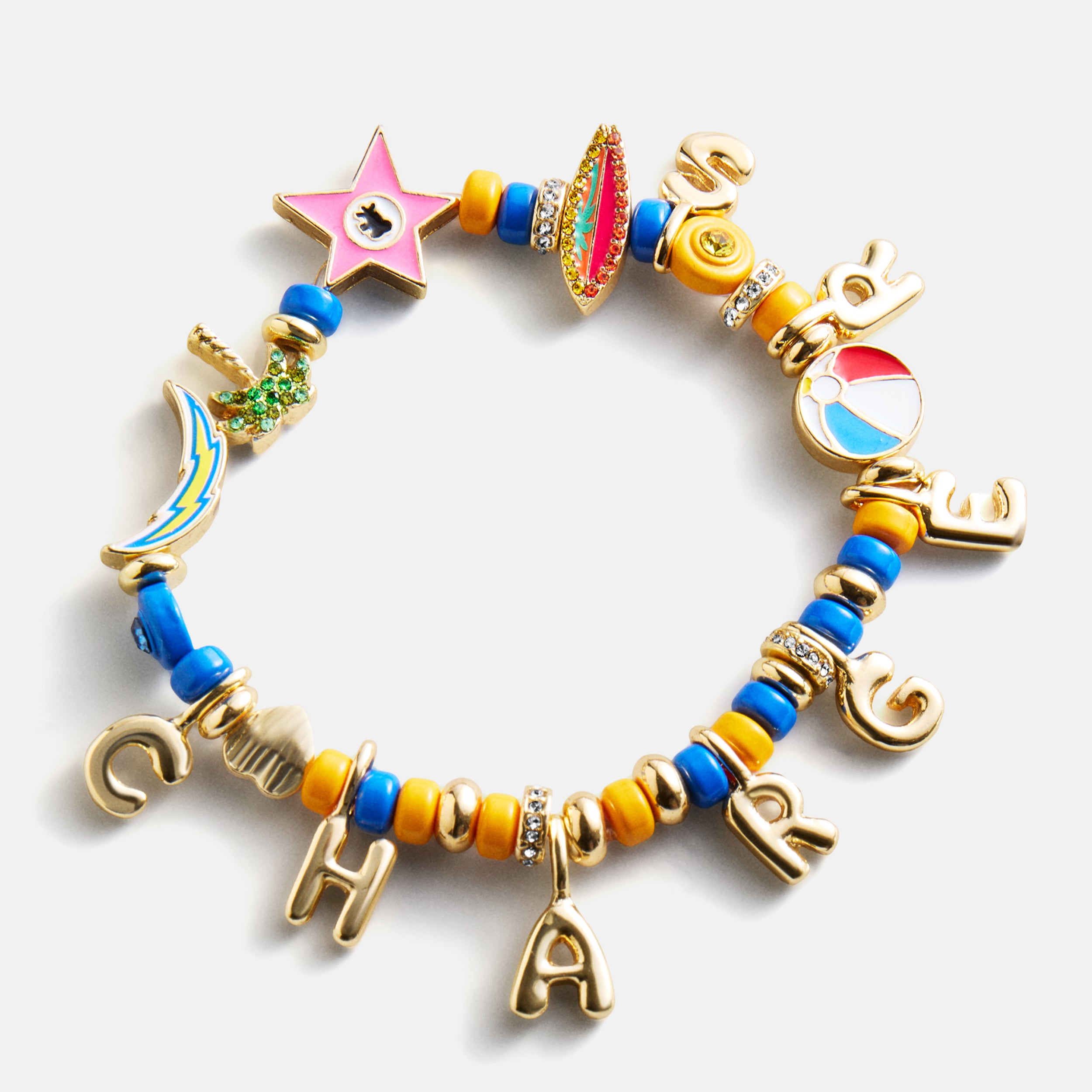 BaubleBar NFL Beaded Charm Bracelet - Los Angeles Chargers