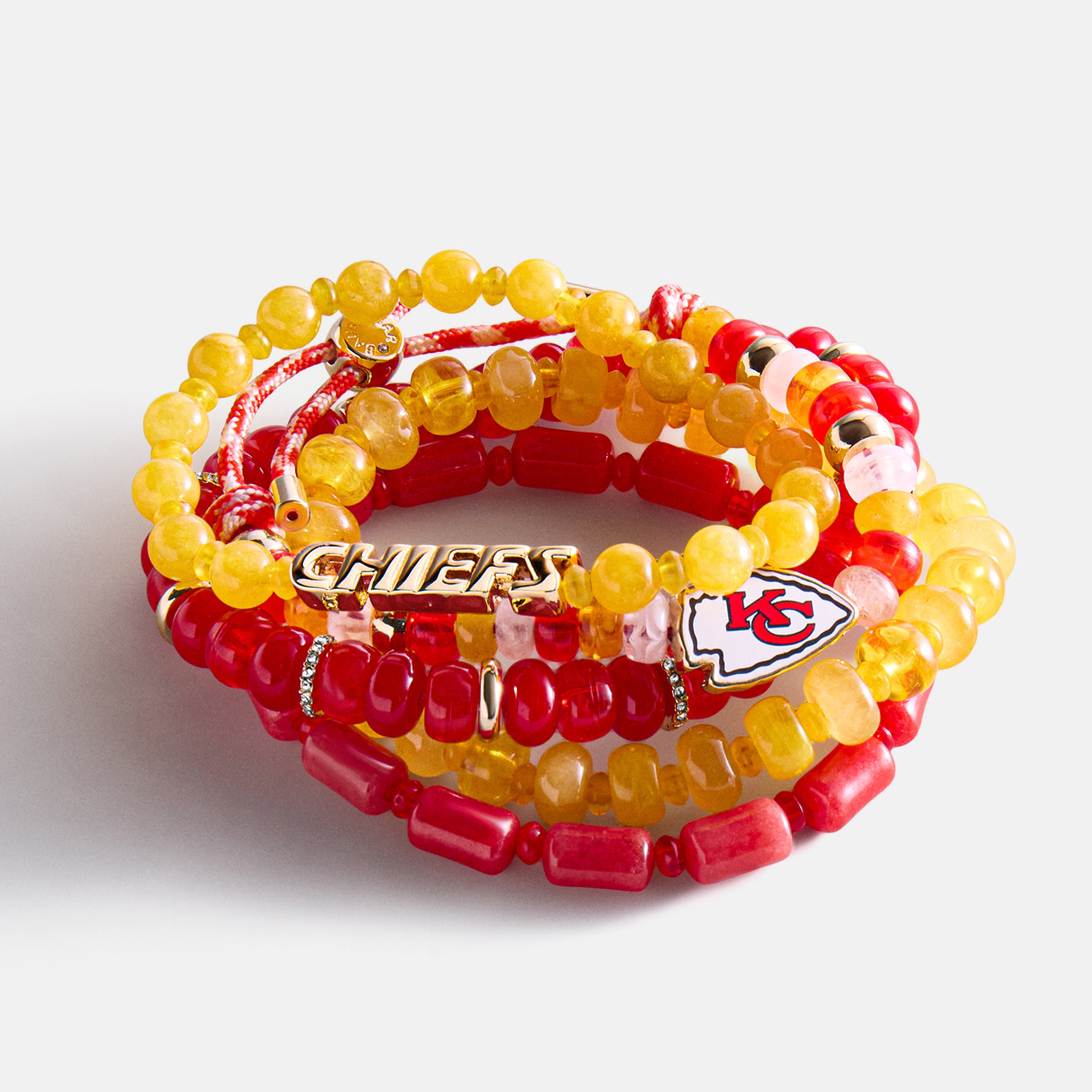 BaubleBar NFL Beaded Bracelet Set - Kansas City Chiefs