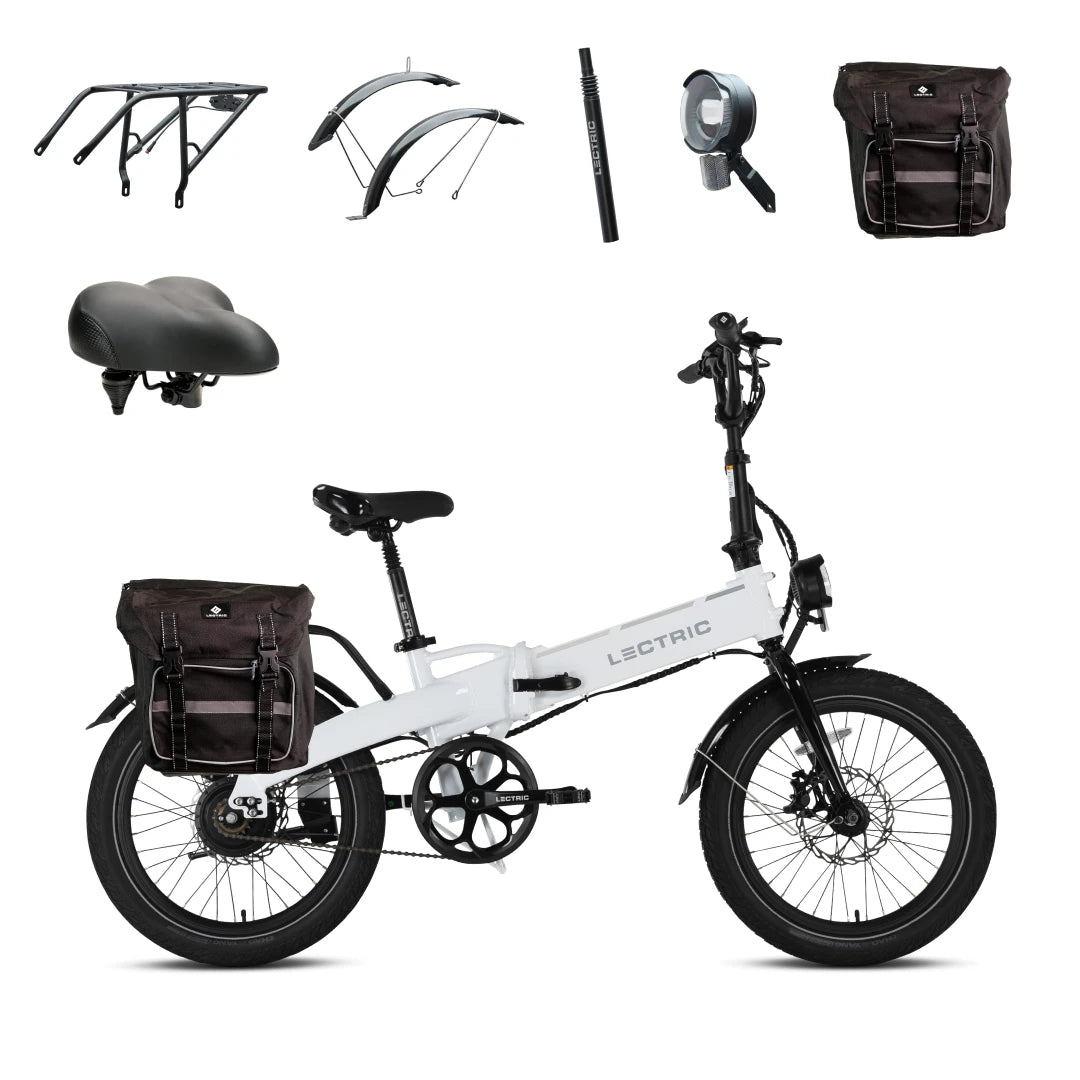 Lectric XP Lite2 Arctic White Long-Range - Labor Day Bundle