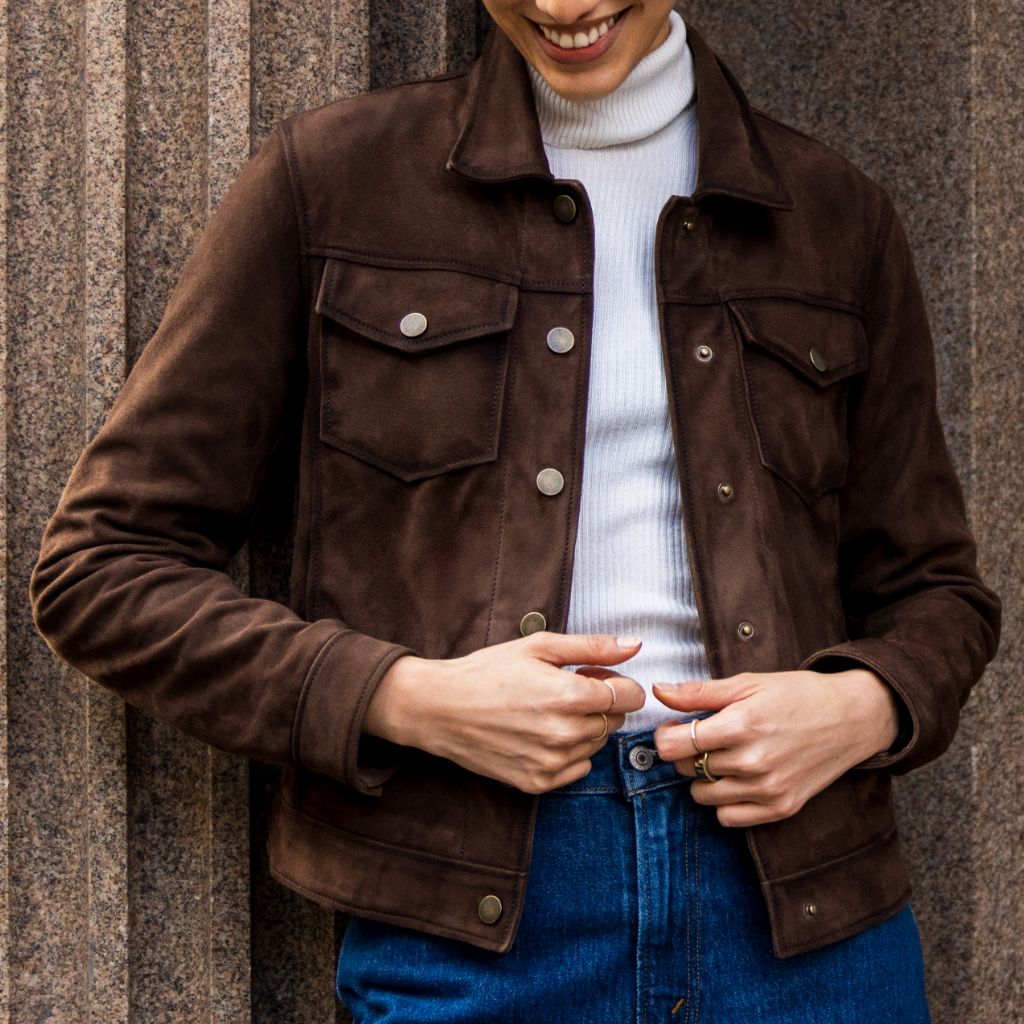 Thursdayboots Suede Western Jacket | Brown
