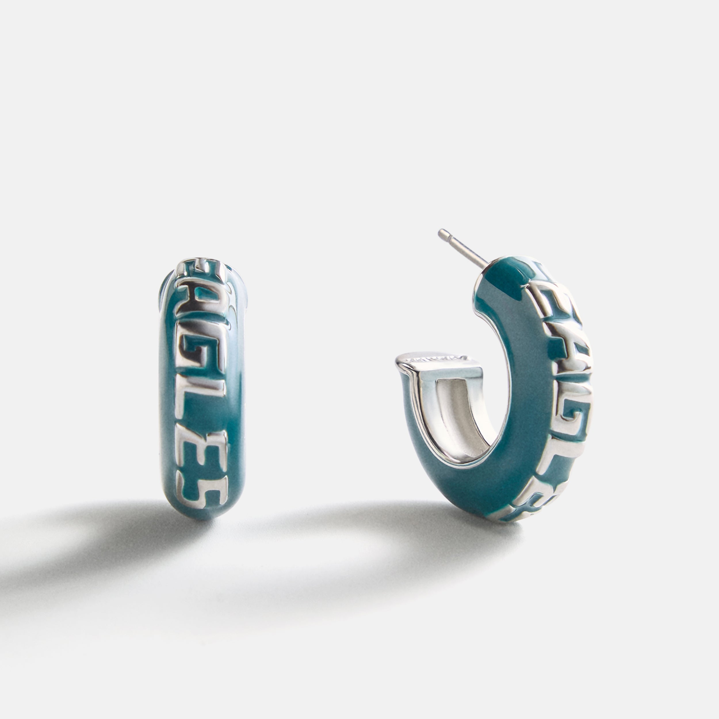 BaubleBar NFL Enamel Hoop Earrings - Philadelphia Eagles