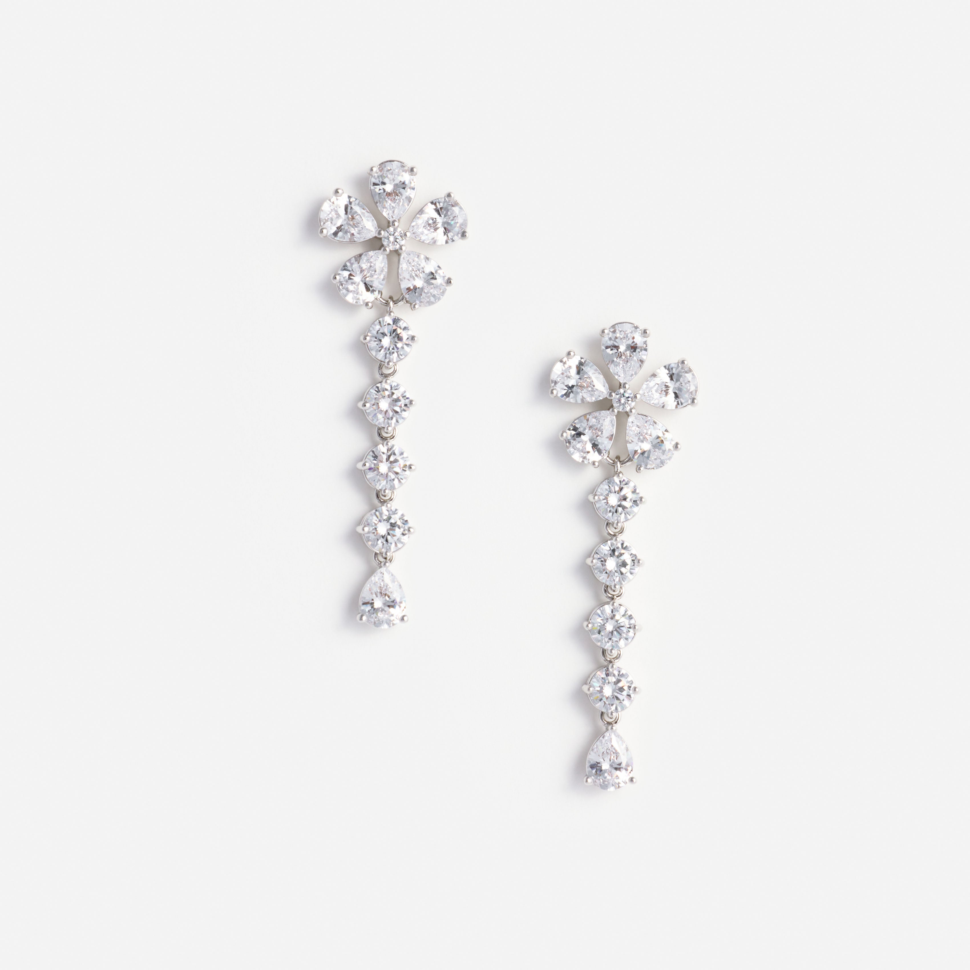 Self Portrait Multi Crystal Flower Dangle Earring