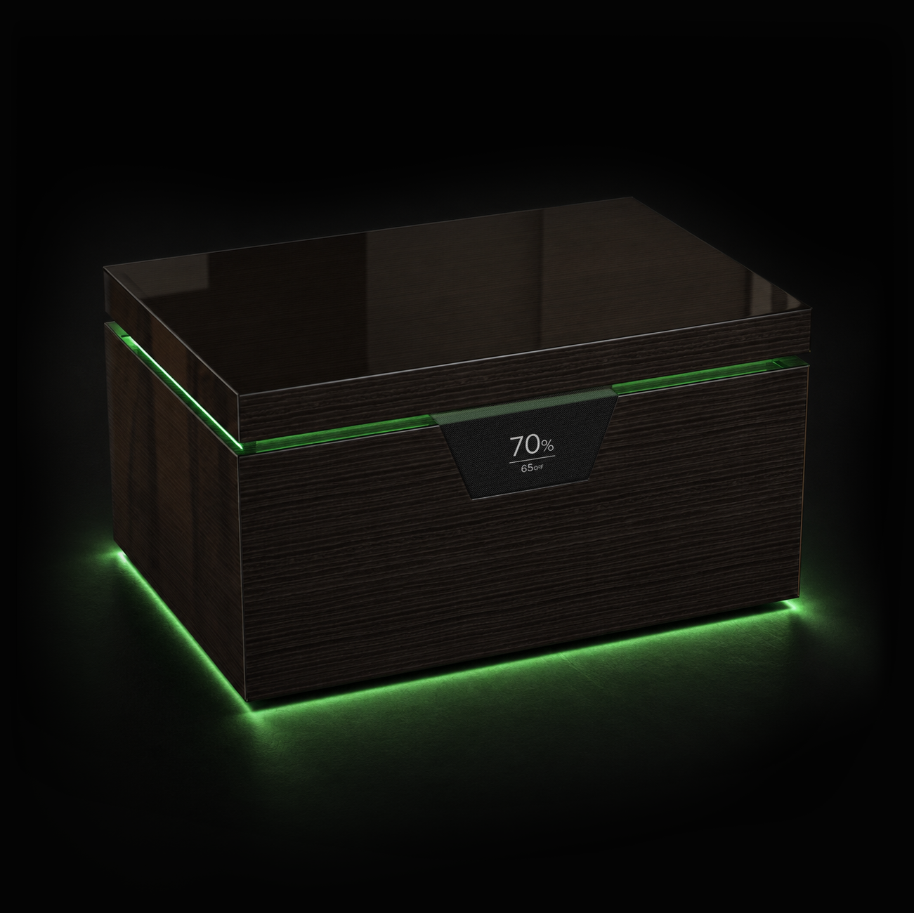 Case Elegance Onyx Humidor