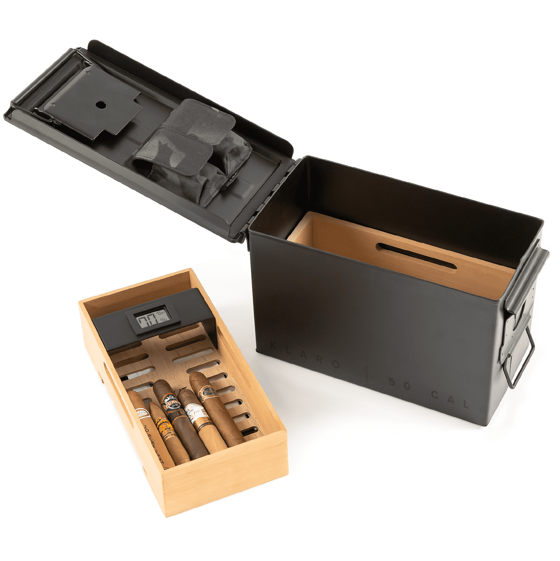 Case Elegance The Smoke Can - Black 50 Cal Humidor