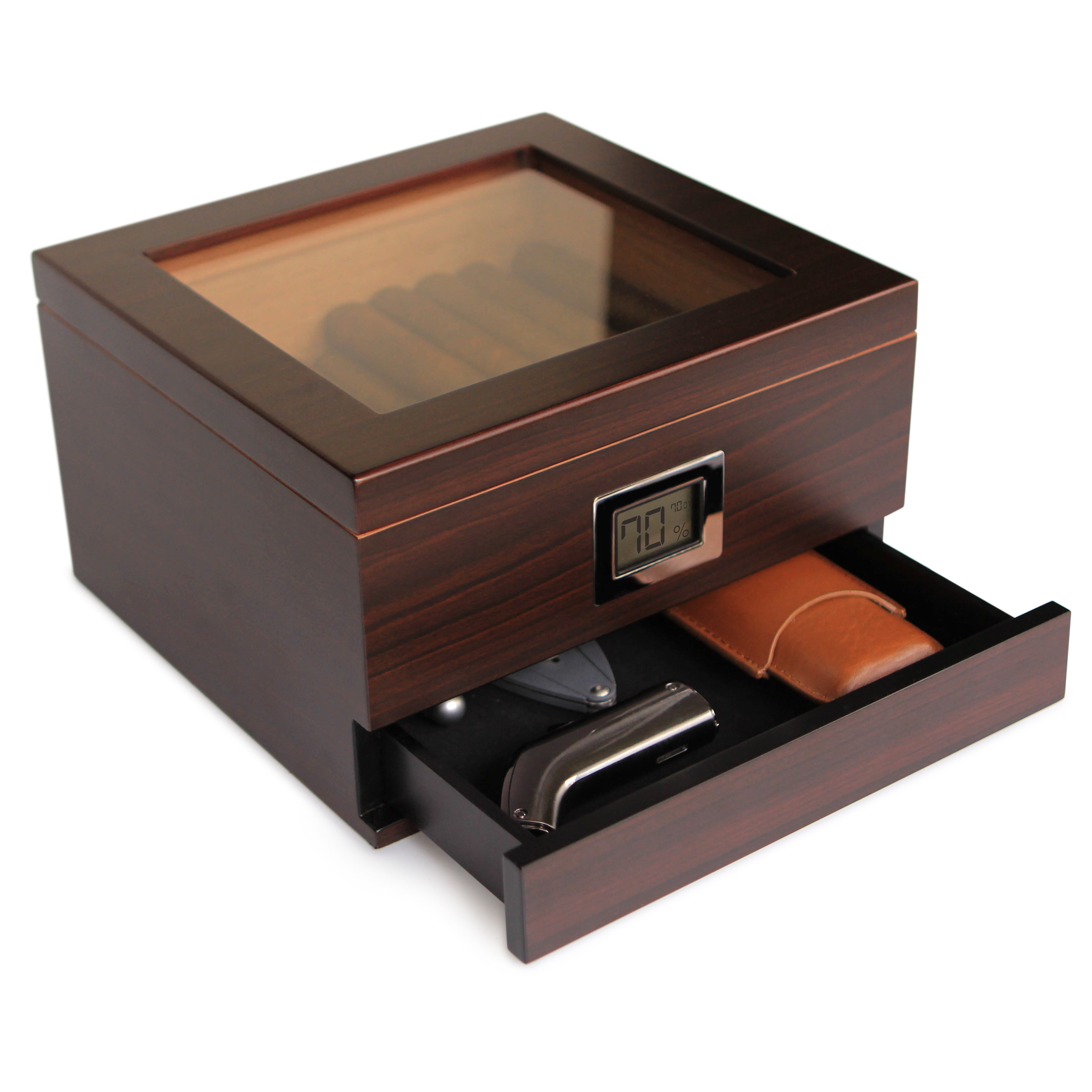 Case Elegance Renzo Glass Top Humidor