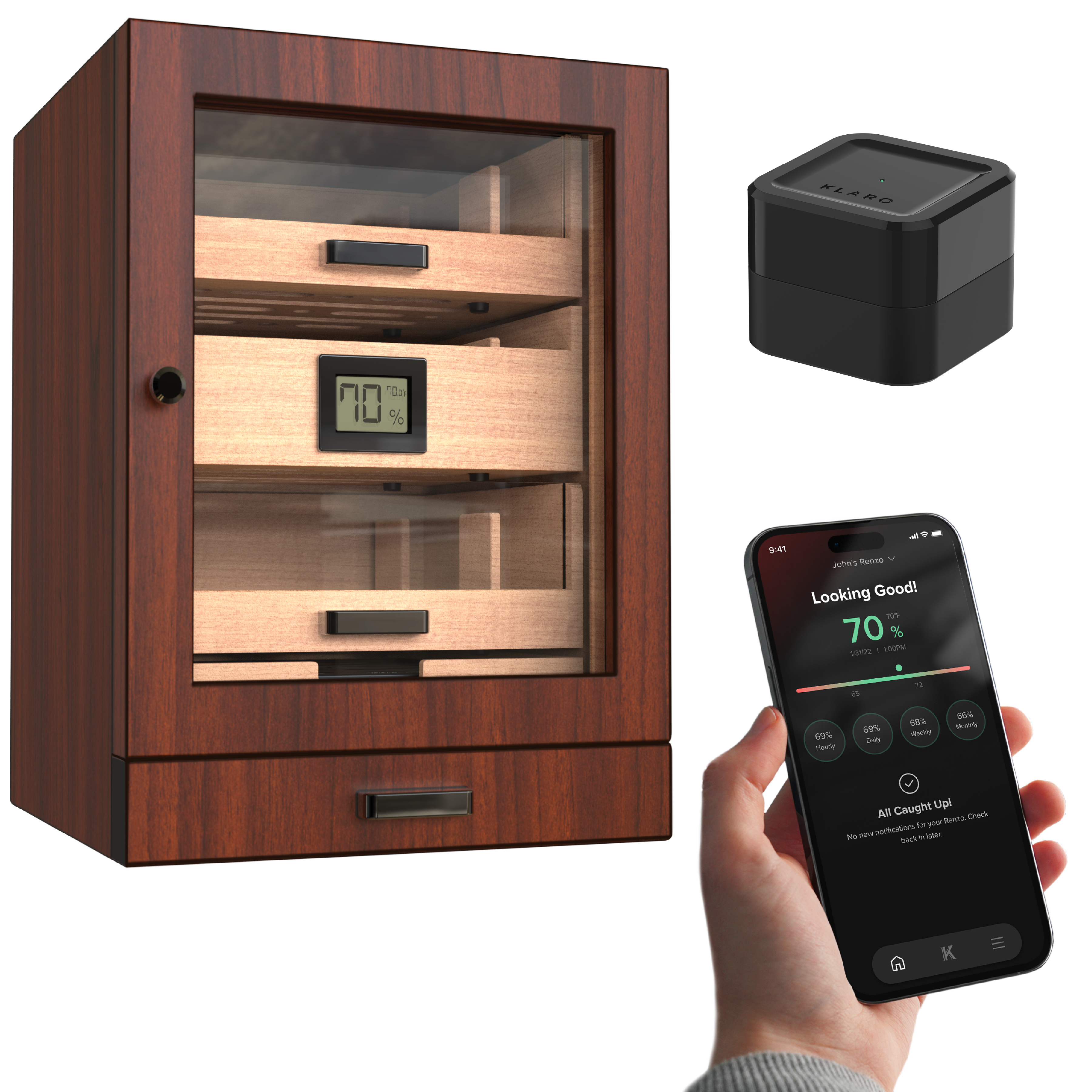 Case Elegance Luca Humidor Cabinet + Smart Valet
