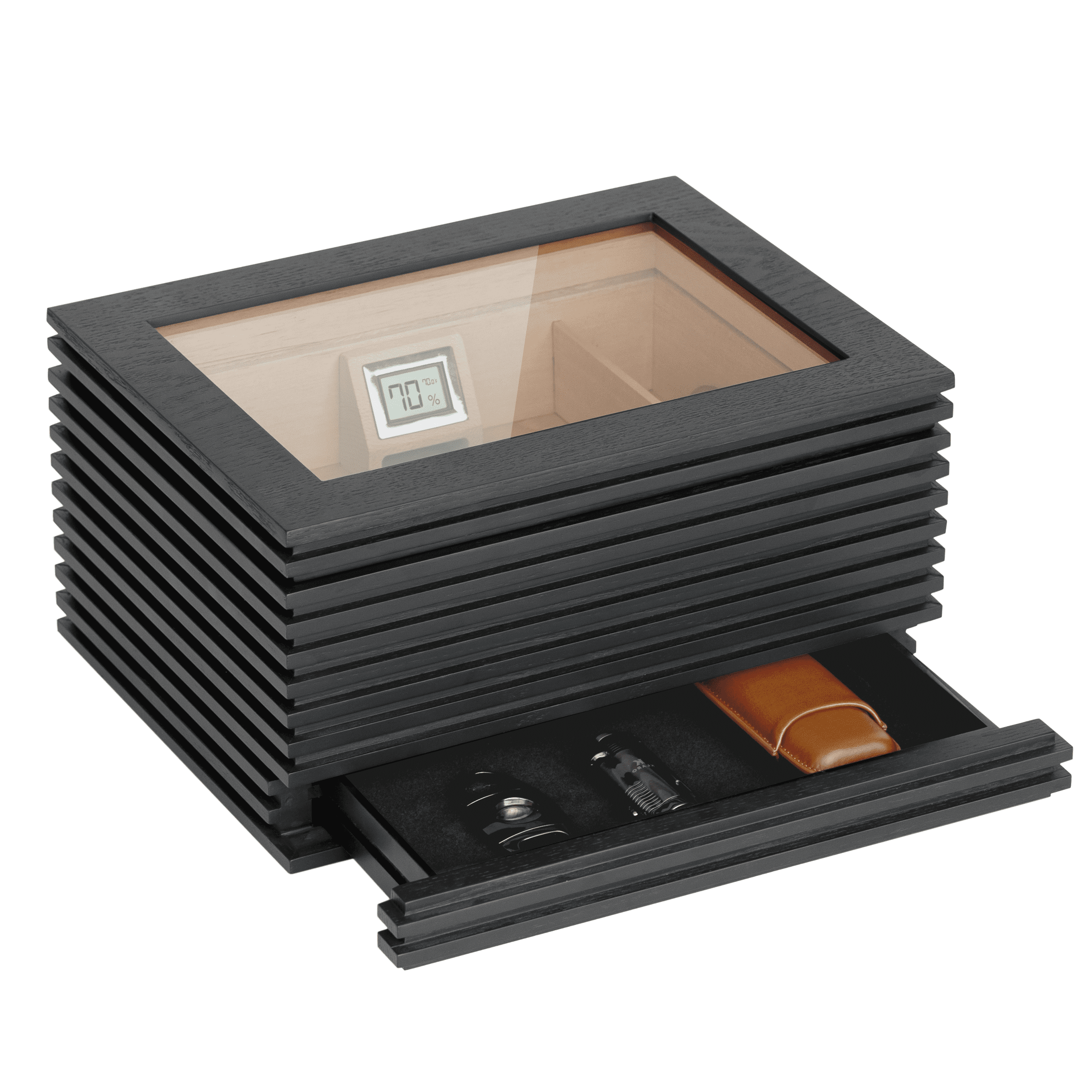 Case Elegance KOBI Glass Top Humidor