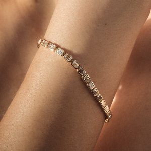 Luv AJ The Emerald Bezel Tennis Bracelet