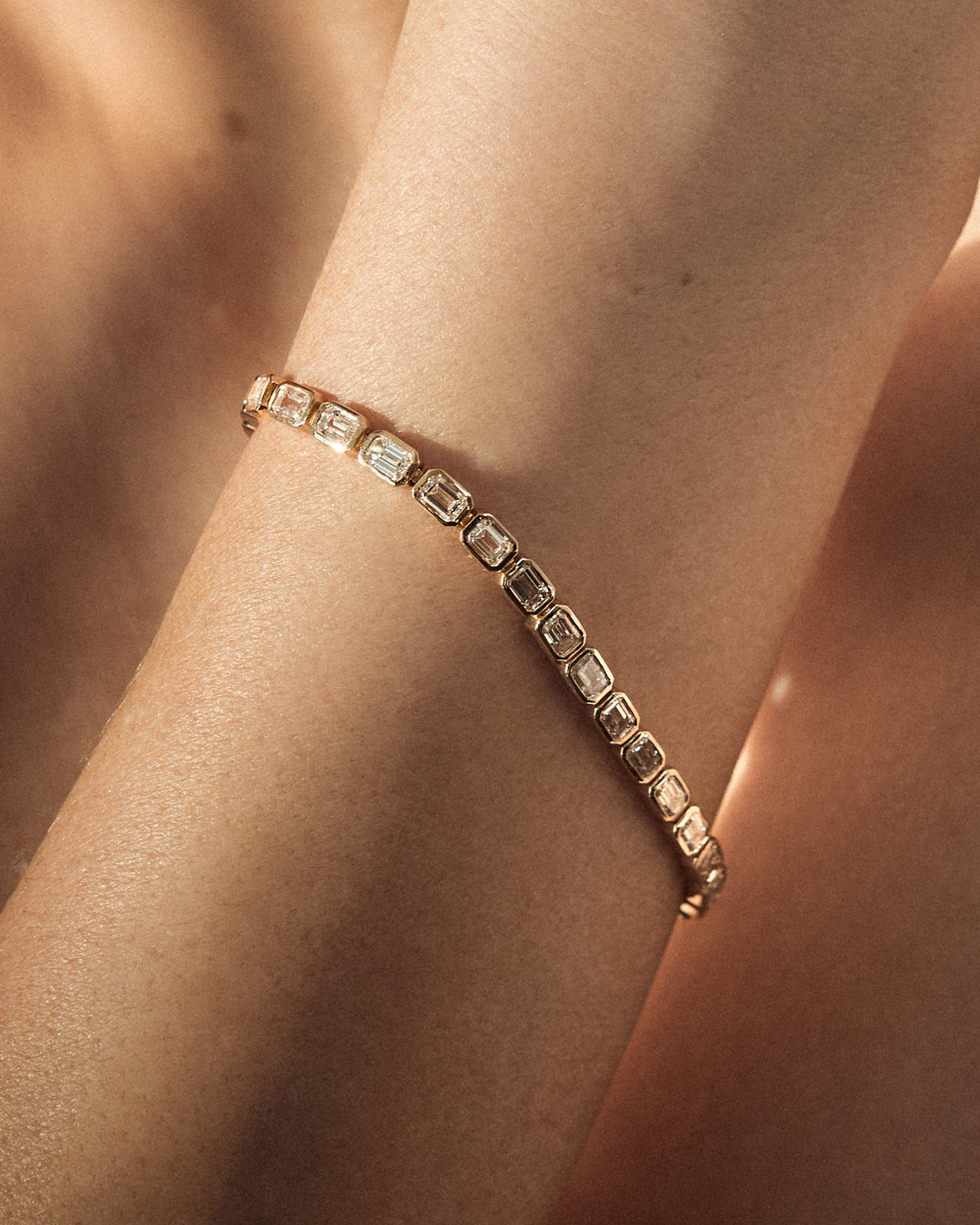 Luv AJ The Emerald Bezel Tennis Bracelet