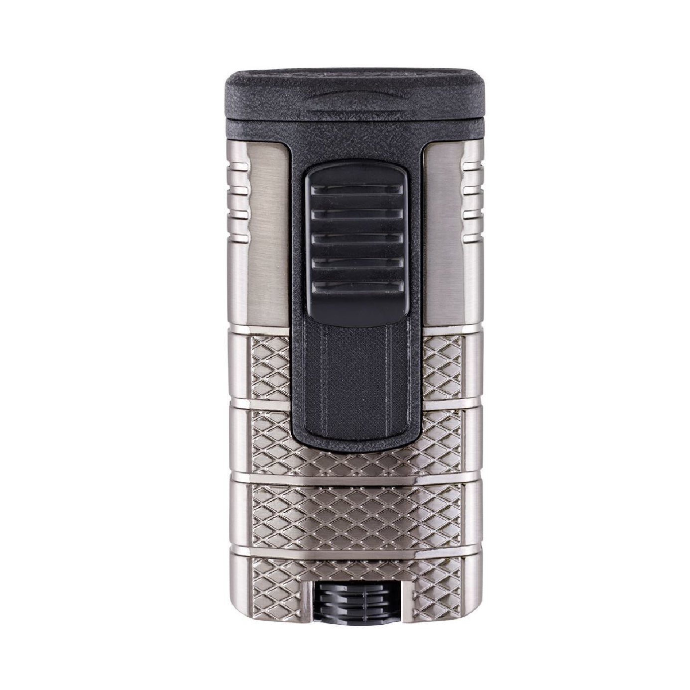 Case Elegance Xikar Tactical Triple Jet Torch Flame Lighter - Gunmetal & Black