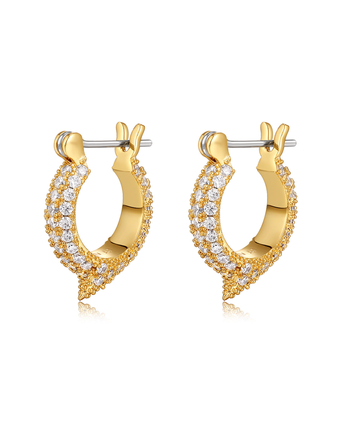 Luv AJ Pave Thorn Huggies- Gold