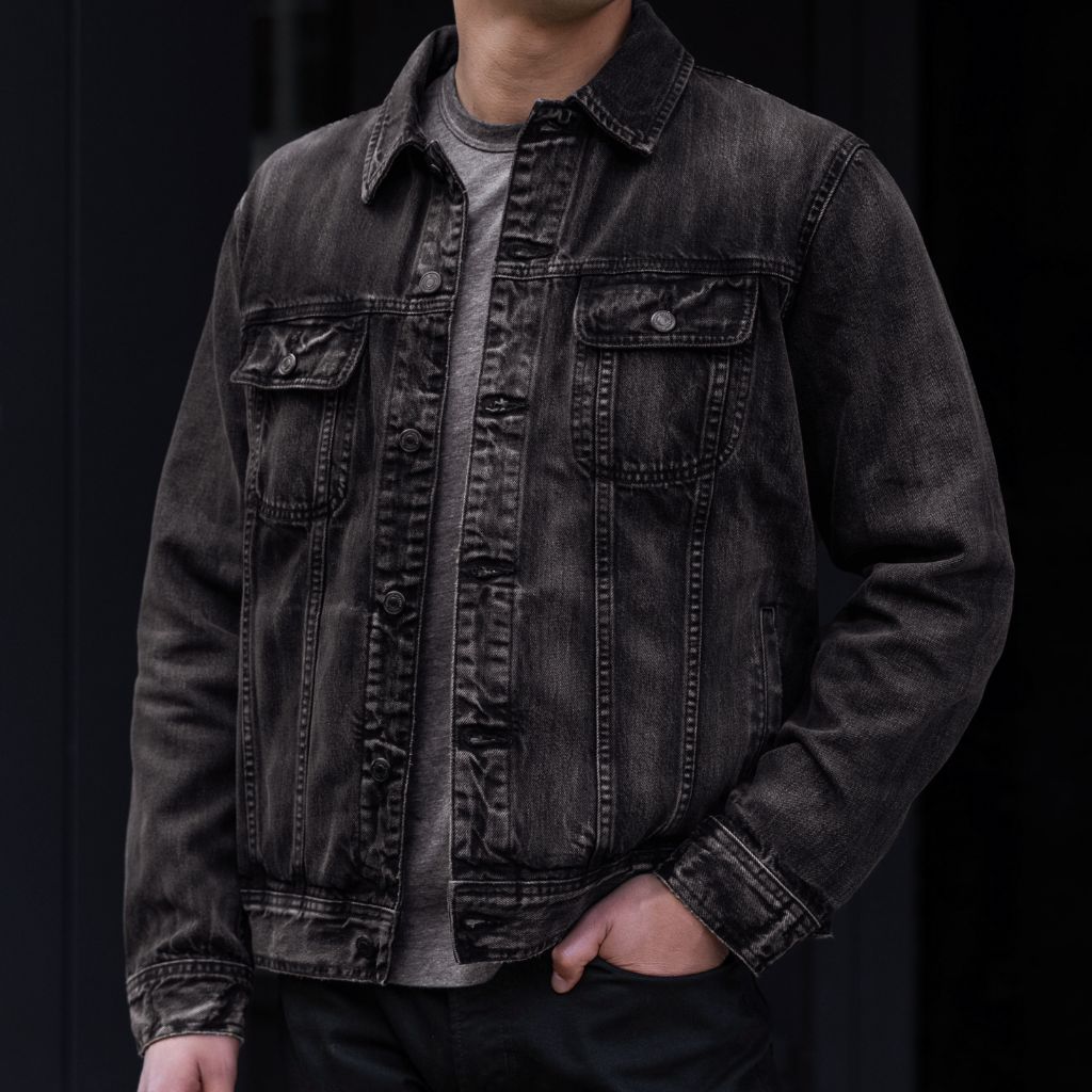 Thursdayboots Denim Trucker Jacket | Faded Black