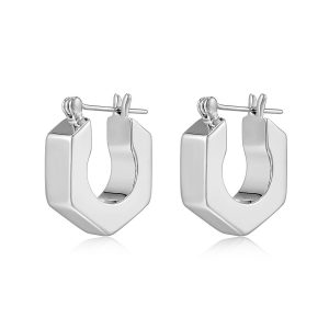 Luv AJ Hex Bolt Huggies- Silver