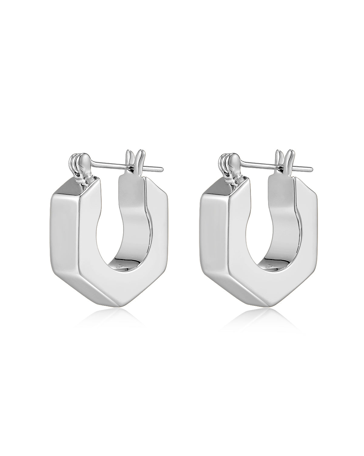 Luv AJ Hex Bolt Huggies- Silver