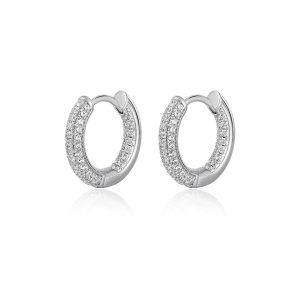 Luv AJ The Reversible Mini Amalfi Hoops- Silver