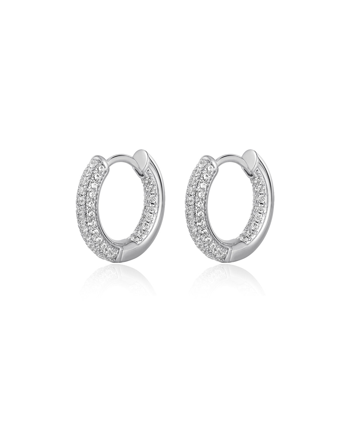 Luv AJ The Reversible Mini Amalfi Hoops- Silver