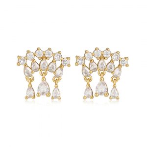 Luv AJ Colette Shaker Studs- Gold