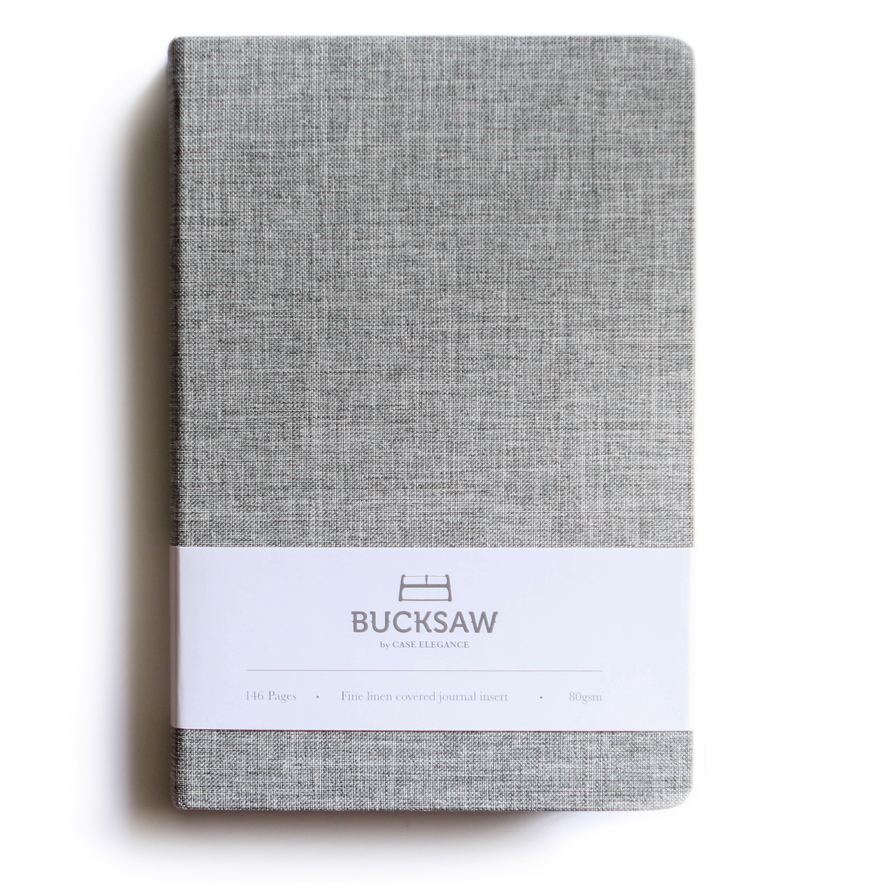 Case Elegance Fine Linen Covered Journal Ruled Notebook 8.4 x 5.7 in by Bucksaw -
