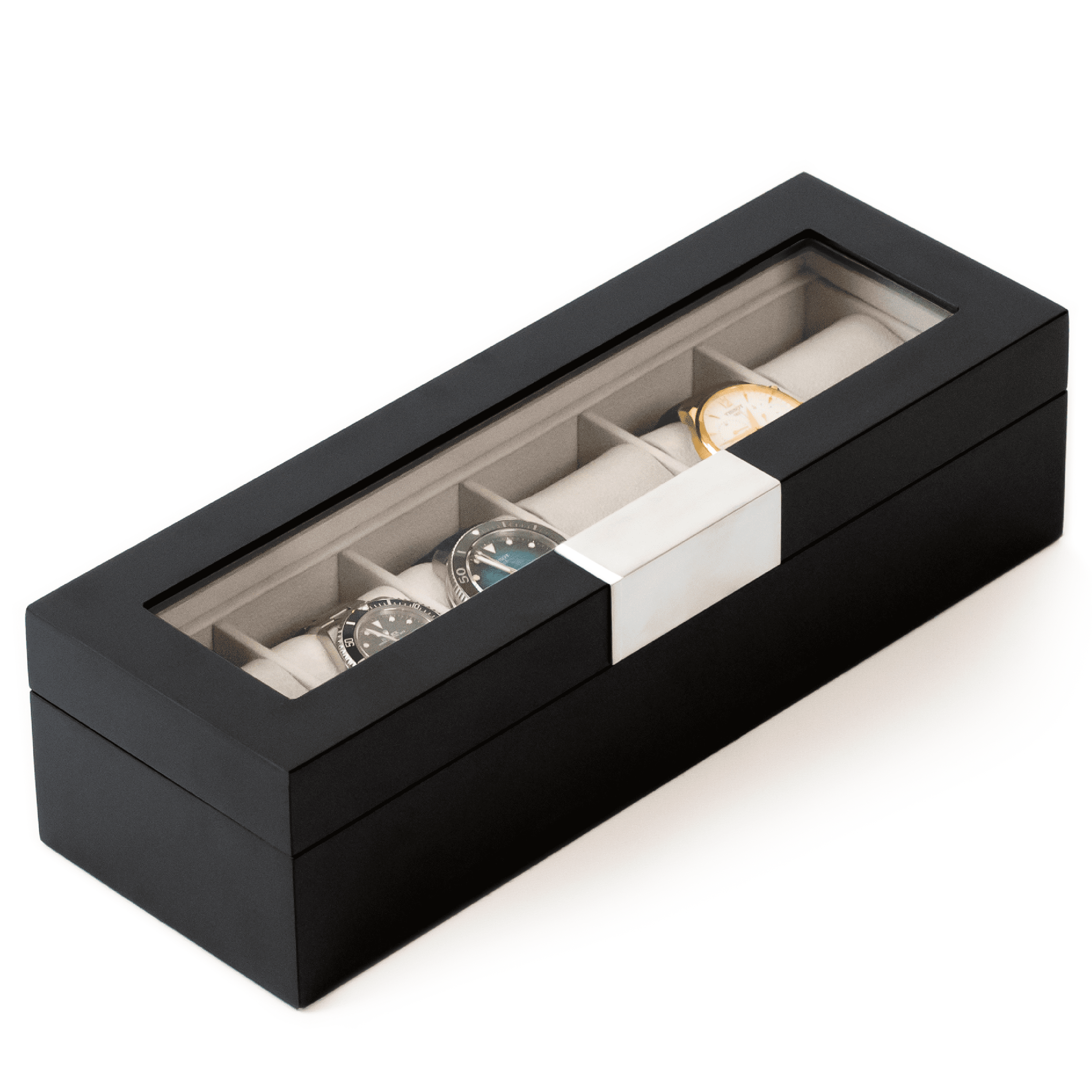 Case Elegance Modern Clip Watch Box - 6 Slot