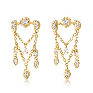 Luv AJ Stellar Bezel Shaker Studs- Gold