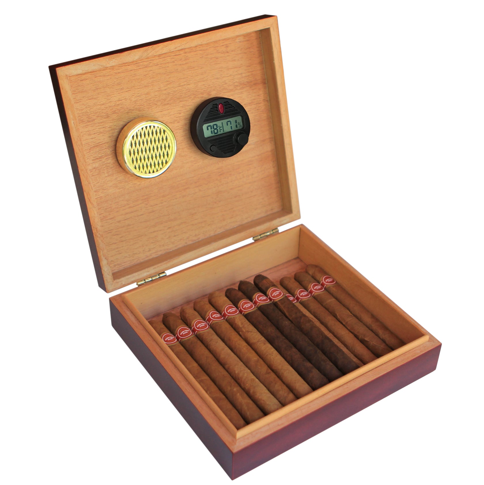 Case Elegance Desktop Digital Cherry Humidor