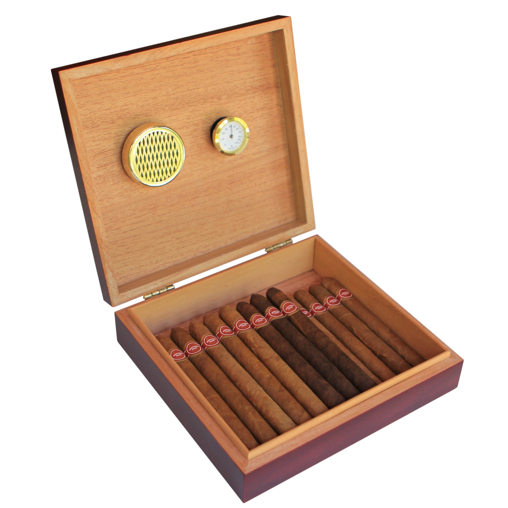 Case Elegance Desktop Analog Cherry Humidor