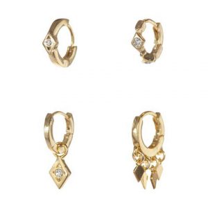 Luv AJ Evil Eye Hoop Huggies - Gold