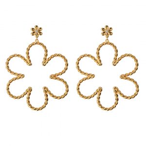 Luv AJ Daisy Rope Earrings- Gold