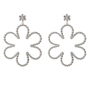 Luv AJ Daisy Rope Earrings- Silver