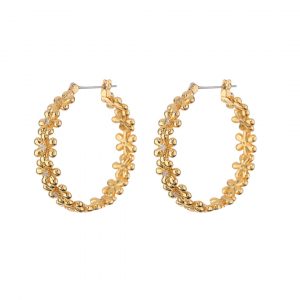 Luv AJ Daisy Chain Hoops- Gold