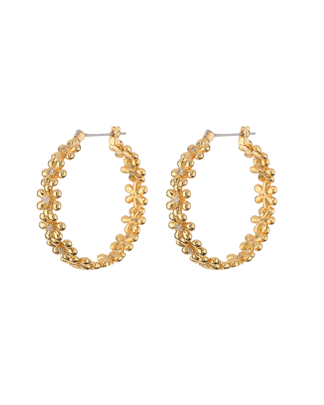 Luv AJ Daisy Chain Hoops- Gold