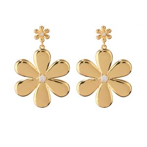 Luv AJ Daisy Statement Earring- Gold