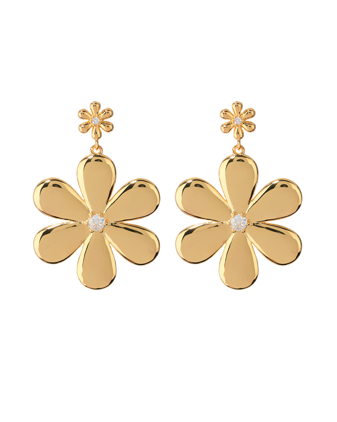 Luv AJ Daisy Statement Earring- Gold