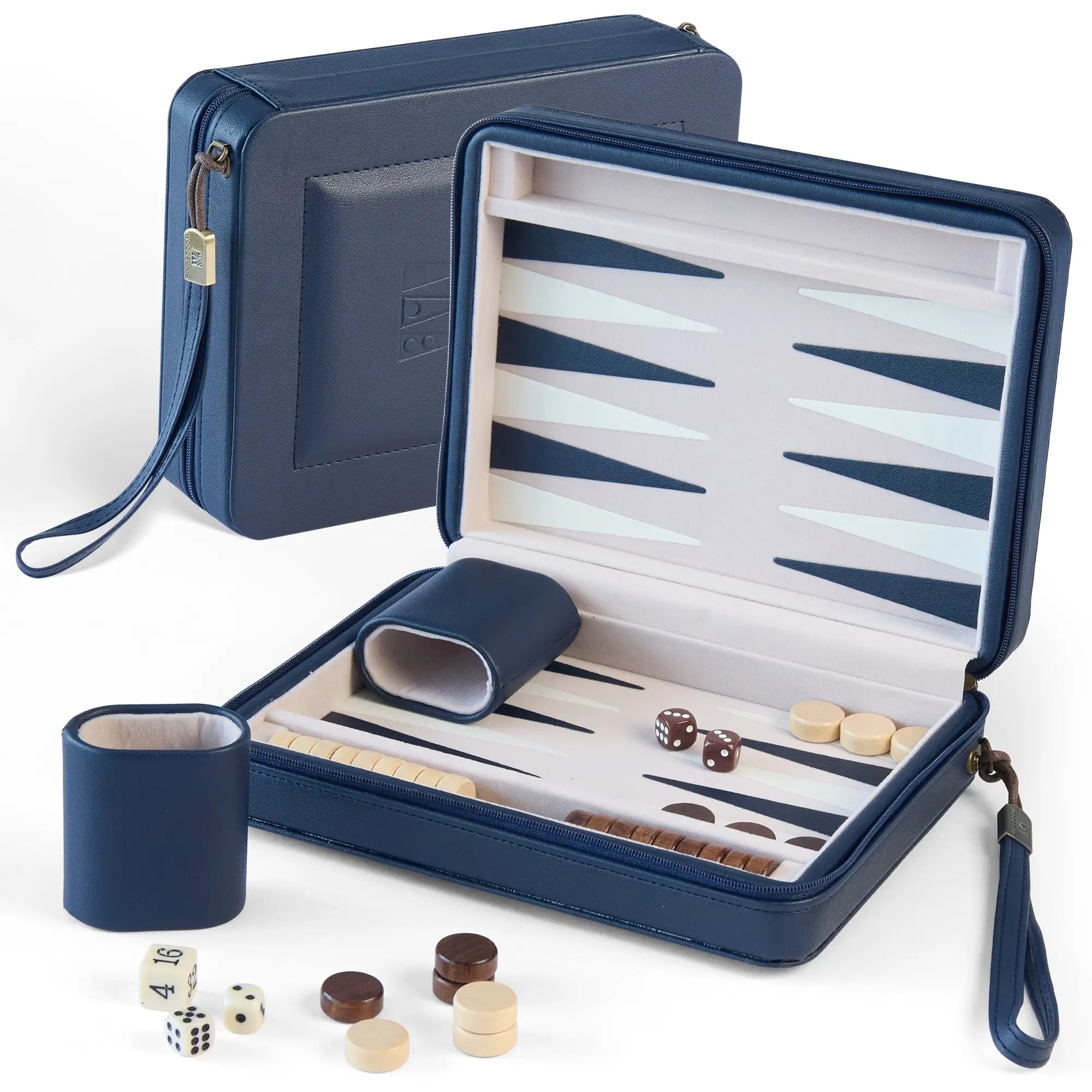 Woodronic WA-5116 | 9" Magnetic Travel Backgammon Set with Teak Wood Pieces