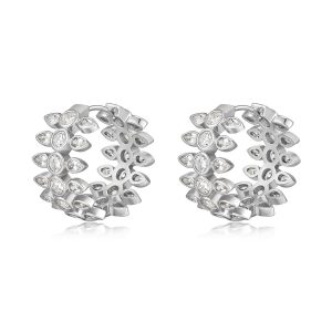 Luv AJ Florette Hoops- Silver