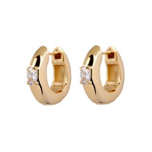 Luv AJ Stone Orb Hoops- Gold