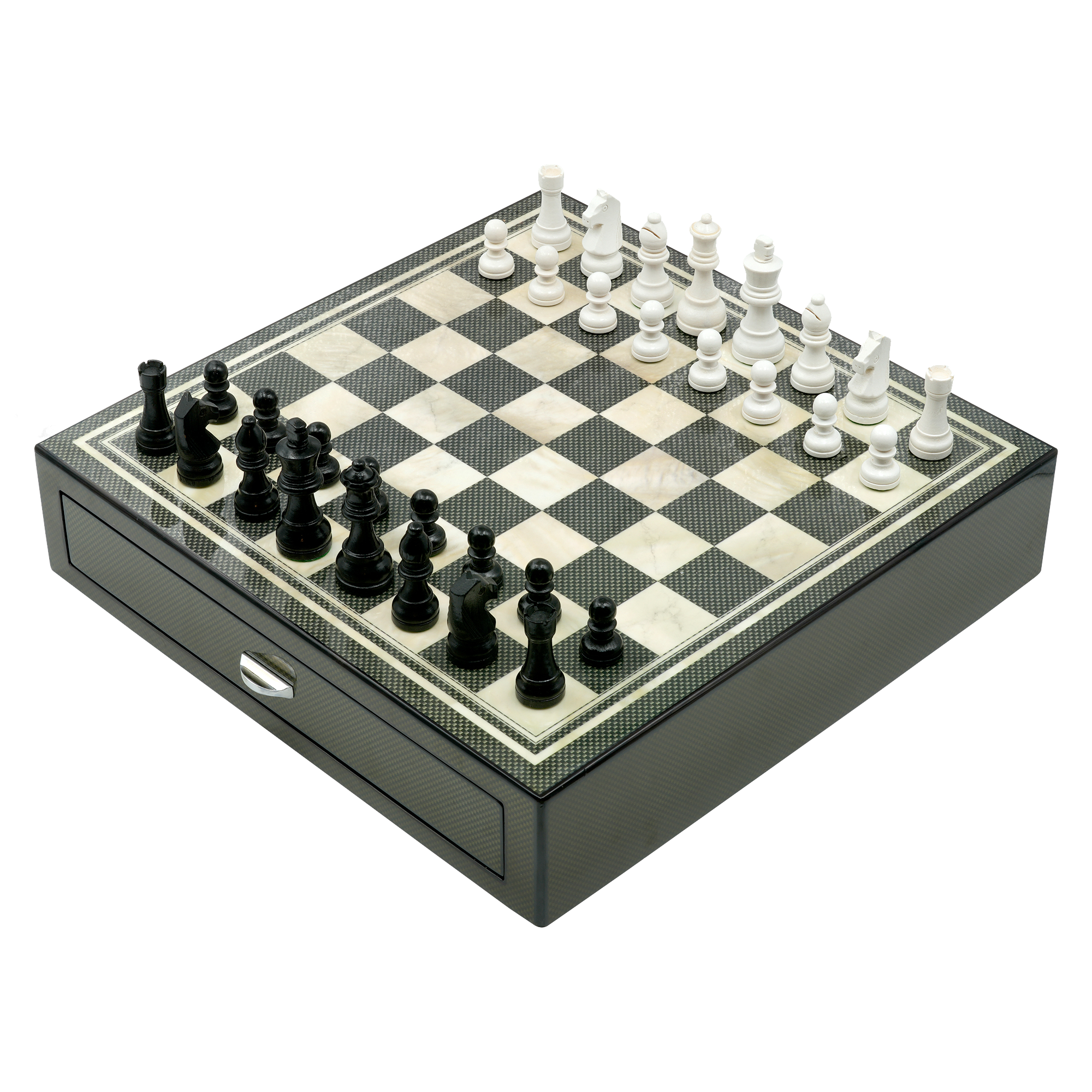Woodronic WA-5048 | 15 Inch Wooden Chess Set with Solid Wood Pieces