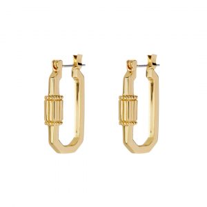 Luv AJ Carabiner Hoops- Gold