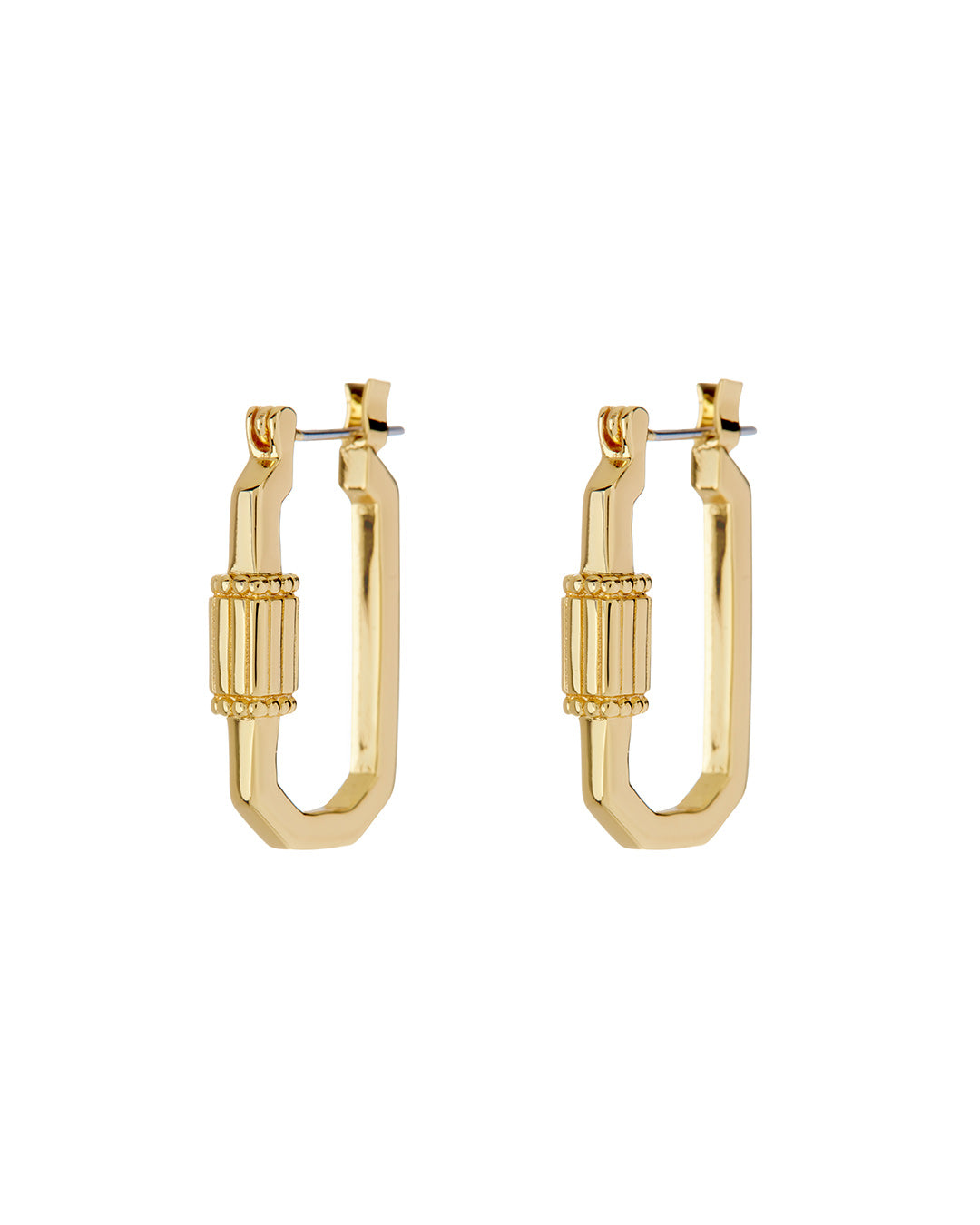 Luv AJ Carabiner Hoops- Gold