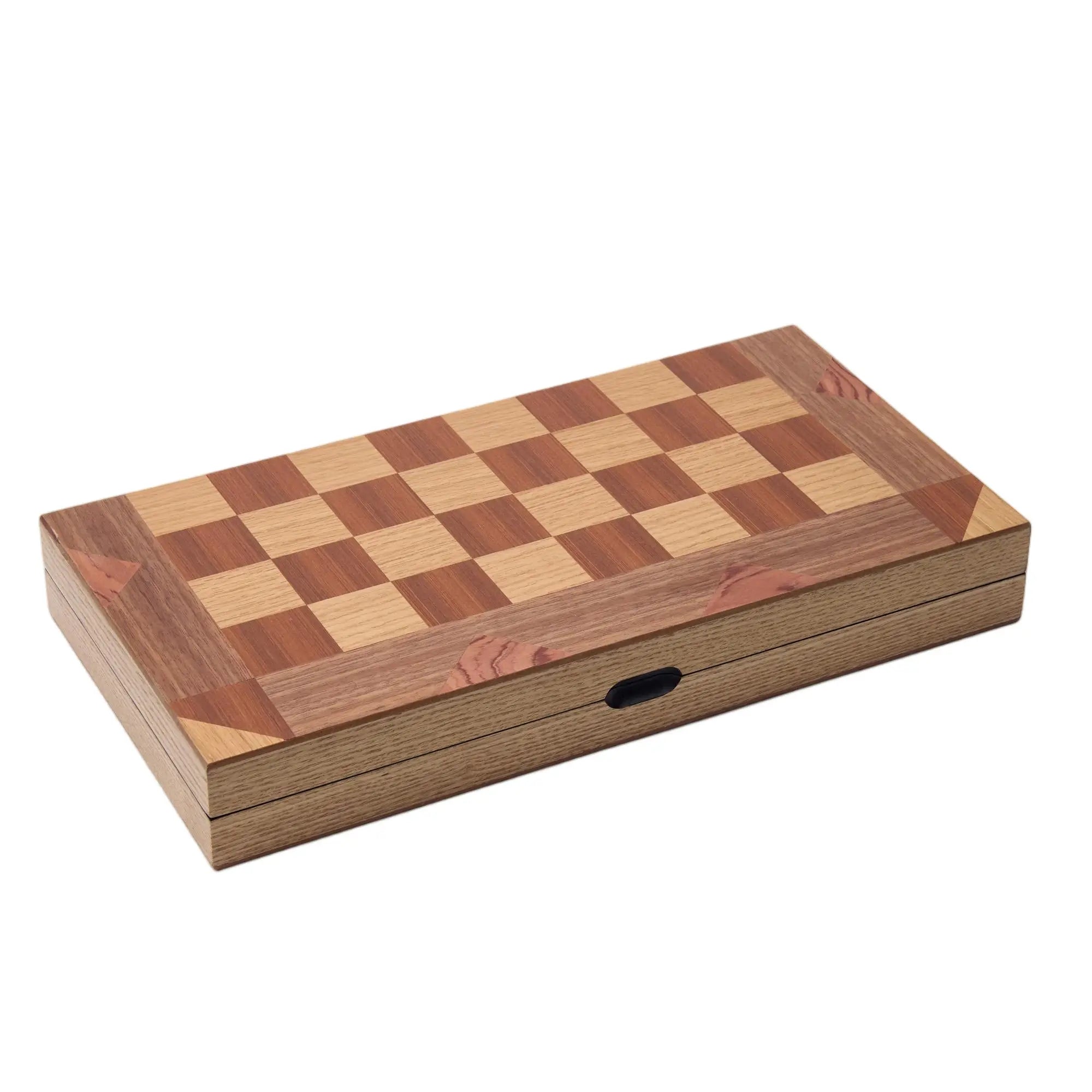 Woodronic WA-5086 | 17 Inch Folded Wooden Combo Game Set – Chess, Backgammon & Checkers with Solid W